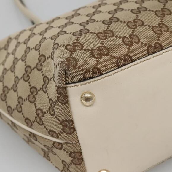 GUCCI GG Canvas Tote Bag Beige Gold - Picture 11 of 16
